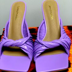 Beautiful Purple Mules . Latest Style Casual Purple Heels, Casual Purple Synthetic Heels, Purple Mules, Beige Mules, Brown Clogs, Mary Jane Clogs, Brown Leather Wedges, Suede Clogs, Wedge Loafers