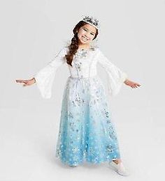 Kids' Light-Up Snow Princess Costume Includes Dress, Headpiece, and Collar Hyde and Eek Boutique Size Large (10-12) We will be happy to answer any questions or provide more information, just click "ask a question" at the bottom of the page. Thanks! Kids Light-Up Snow Princess Halloween Costume Hyde and Eek Dress Large (10-12) Kids Light-Up Snow Princess Halloween Costume Hyde and Eek Dress Large (10-12) Click images to enlarge Description Kids' Light-Up Snow Princess Costume  Includes Dress, Hea Snow Princess Costume, Elsa Frozen Costume, Princess Halloween, Princess Halloween Costume, Crown Headpiece, Elsa Costume, Snow Princess, Oc Inspo, Theatre Costumes