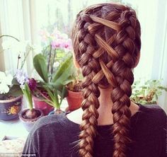 #beauty #hair Braids Pictures, Easy Hairstyles For School, Cool Braids, Braid Hair, Hair Braids, Braid Hairstyles, Hairstyles For School