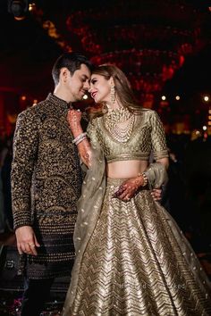 Couple Poses Lehenga, Night Reception Dress Indian, Indian Engagement Dress For Bride, Reception Look For Groom, Wedding Reception Dress For Bride Indian, Reception Dress Bride Indian Saree, Wedding Outfit Ideas Indian, Reception Couple Dress Indian, Wedding Couple Clothes