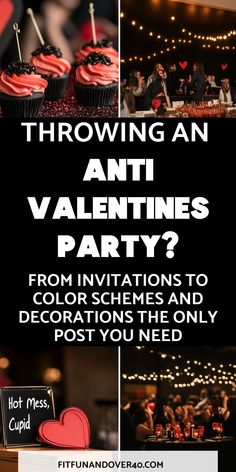 an image of valentine's day party with cupcakes