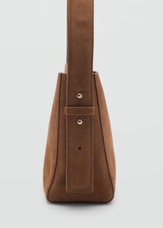 Suede shoulder bag - Woman | MANGO USA Mango Handbags, Winter Purses, Leather Bag Women, Winter Fashion Outfits, Hat Hairstyles, Shoulder Bag Women, Leather Shoulder Bag, Bags Women, Sunglasses Accessories