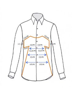 the size and measurements of a women's shirt, showing how to measure it