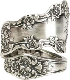 PRICES MAY VARY. Title: 925 Sterling-Silver Oxidized Spoon Ring Adjustable Ring Jewelry Gifts for Women Vintage Victorian Style Antique-Flower Open Adjustable Ring Jewelry Gifts for Women Mom Grandma Wife (Antique Silver - B). Product Type: Departments > Women > Jewelry > Rings > Statement Flower Wedding Ring, Sterling Silver Spoon Ring, Silver Spoon Ring, Birthday Gift Ring, Engraved Flower, Sterling Silver Spoons, Retro Ring, Spoon Ring, Spoon Rings