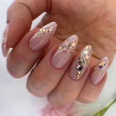 Swirl Nail Art, Classy Nail Designs, Long Nail Designs, Knitting Tips, Edgy Nails, Pretty Nail Art Designs, Nail Art Designs Videos, Best Nail Art Designs, Bling Acrylic Nails