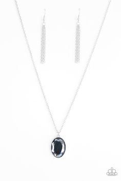 Pressed into a sleek silver frame, a faceted black gem swings below the collar for a glamorous look. Features an adjustable clasp closure. Paparazzi Accessories Glamorous Look, Black Gems, Silver Necklaces Women, Gem Necklace, Paparazzi Accessories, White Gold Jewelry, Paparazzi Jewelry, Exquisite Jewelry, Silver Frame