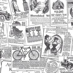 an old newspaper advertisement with many different things on it