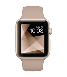 the apple watch is shown with an app on it's screen, and has a gold