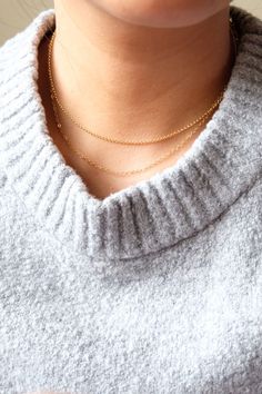 "Two of the essential layering pieces, the Rachael Necklace will make your mornings a breeze. - chain length: 15\" with the option to extend to 16\" or 17\" - Gold-filled / Rose gold filled / Sterling silver - Ethically sourced and handmade in Los Angeles" Minimalist Everyday Layered Necklace With Gold Chain, Minimalist Double Chain Link Necklace, Minimalist Layered Link Chain Necklace, Minimalist Chain Necklace With Delicate Chain For Layering, Simple Necklace With Delicate Chain For Layering, Minimalist Gold Chain Choker Layered Necklace, Simple Delicate Chain Necklace For Layering, Simple Everyday Layered Necklace With Delicate Chain, Minimalist Double Strand Layered Necklace With Adjustable Chain