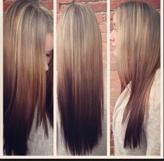 I'm doing this to my hair! I'm excited! Vogue Grwm, Beliage Hair, Reverse Ombre Hair, Reverse Ombre, Brown Ombre Hair, Hair Ombre, Super Hair, Ombre Hair Color, Hair Tutorials