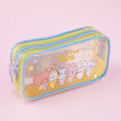 BT21 BABY A LITTLE FESTA Clear Pen Case - Blippo Kawaii Shop Bt21 Pencil Case, Kawaii Multicolor Stationery For Gifts, Cute Multicolor Rectangular Stationery, Cute Rectangular Multicolor Stationery, Cute Multicolor Craft Supplies For Back To School, Coloring Materials, Bt21 Characters, Sticker Line, Japanese Pen