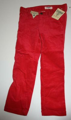 New with Tags OshKosh Pants Size 4 Year Kid 98% Cotton/2% Elastane   New OshKosh red pants with front pockets and working rear pockets.  Soft corduroy velvet with an adjustable style waist.  No flaws - this is brand new.   Perfect for a gift.  Smoke free home. Save on shipping with multiple auction wins - check out my other items listed.    I do my best to make sure that any flaws are found before listing. If I compl Red Jeans, Red Pants, Corduroy Pants, Soft Velvet, Parachute Pants, Auction, Size 4, Velvet, Tags