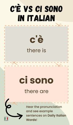 c'è vs ci sono in italian Moving To Italy, Language Works, Italian Quotes