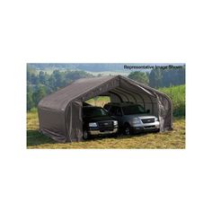 Shelter Logic 22x28x11 Peak Double Wide Instant Garage - Gre Portable Carport, Bulk Storage, Portable Shelter, Portable Garage, Small Tractors, Chris Craft, Garage Kits, Garden Equipment, Two Car Garage