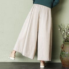 Type: Pants Material: 100% Cotton Season:Autumn,Spring,Winter Style:Casual, Daily Waist type:Natural Silhouette: Loose Size:M Length: 88.00 cm/ 34.65 " Waist: 63.00-73.00 cm/ 24.80-28.74 " Hip:128.00 cm/ 50.39 " Thigh: 94.00 cm/ 37.00 '' Size:L Length: 88.00 cm/ 34.65 " Waist: 73.00-80.00 cm/ 28.74-31.50 " Hip:130.00 cm/ 51.18 " Thigh: 95.00 cm/37.40 '' Size:XL Length: 88.00 cm/ 34.65 " Waist: 80.00-86.00 cm/ 31.50- 33.86 " Hip:132.00 cm/ 51.97 " Thigh: 96.00 cm/ 37.80 '' Winter Cotton Straight Pants, Winter Wide Leg Pants With Pockets And Relaxed Fit, Solid Cotton Winter Bottoms, Solid Cotton Bottoms For Winter, Winter Cotton Full-length Bottoms, Full-length Cotton Bottoms For Winter, Cotton Straight Pants For Winter, Winter Cotton Full Length Bottoms, Cotton Full-length Bottoms For Winter