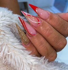 Orange Acrylic Nails, Acrylic Nails Stiletto, Gel Toe Nails, November Nails, Beauty Nails Design, Nail Jewels, Stiletto Nails Designs, Bling Acrylic Nails, Acrylic Nails Coffin Short