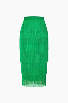 Fringed Tiered Midi Skirt – Micas Slim Fit Skirts, Tassel Skirt, Tiered Midi Skirt, Fringe Skirt, High Waist Bottoms, Black Midi Skirt, Skirts Online, List Style, Fitted Skirt