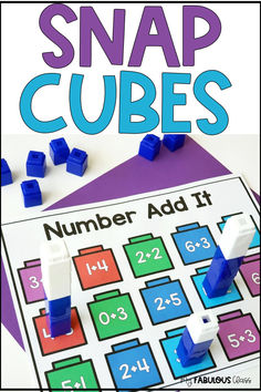 a printable snap cubes game with numbers on it