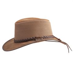 Description - Breathable mesh crown - Water-repellent UPF 50 leather brim - Chin strap included with purchase - Made in California, USA - Brim 2 3/4" Crown 3 3/4" - All the way up to size 8! - Removable Sweatband - Cowhide/Mesh - Featherweight The American outback-style Breeze Sun Hat is the ideal combination of breathable mesh crown and water repellent leather brim. It keeps you cool and dry on the hottest of days and most demanding of adventures. ADD-ON FEATURES- Lifetime refurbishments packag Hats For Summer, American Hat Makers, Mens Sun Hats, Wide Brim Sun Hat, Sun Protection Hat, Red Carpet Event, Quality Hats, Sun Rays, California Usa