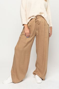 Darcy Pant in Mocha Holley Girl Linen Material, Try On, Best Seller, Mocha, Medium Size, Large Size, Fitness Fashion, The Selection, Wide Leg