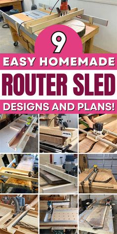 the instructions for how to make a homemade router sled with wood and plans