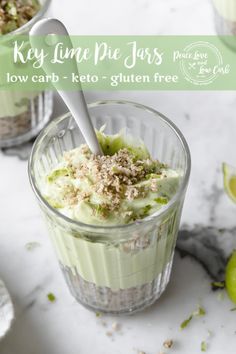 key lime pie jars low carb keto - gluten free