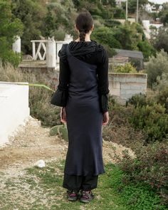 viscose asymmetrical dress with a bias cut.100% ecovero viscose. designed in france, made in turkey. Taffeta Dress, Denim Hat, Silk Taffeta, Engineered Garments, Supply Chain, Asymmetrical Dress, Sweater And Shorts, Bavaria, Swimwear Tops