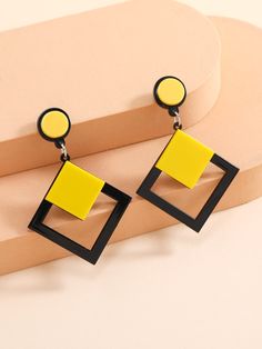 Amarelo Elegante Collar  PMMA  Pingente Embellished   Jóias Yellow Polymer Clay Earrings, Diy Jewelry Hacks, Fall Fashion 2022, Jewelry Hacks, Wood Jewelery, Diy Fabric Jewellery, Fimo Jewelry, Diy Earrings Polymer Clay, Polymer Clay Jewelry Tutorials