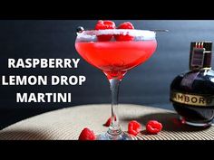 raspberry lemon drop martini with vodka