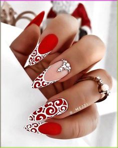 Valentine's Nails Inspiration, Trendy and Romantic Nail Designs, Heartfelt Nail Art Ideas, Perfect for Valentine's Day, Love-themed Manicures, Red and Pink Nail Colors, Glittery and Glamorous Nail Accents, DIY Valentine's Nail Trends, Express Your Love Through Your Nails, Nail the Perfect Valentine's Look, Surprise Your Date with Stunning Nails, Elevate Your Manicure Game this Valentine's Day! 💅❤️ #ValentinesNails #NailArtRomance #DIYManicure #HeartNailArt #ValentinesManicure #NailDesignsLove February Nails, Stylish Nails Designs, Her Nails, Almond Nails Designs, Red Nail Designs, Makijaż Smokey Eye, Winter Nail Designs, Xmas Nails, Christmas Nail Designs