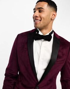 ASOS DESIGN super skinny velvet blazer in wine | ASOS Mini Outfit, Velvet Blazer, Christmas Minis, Asos, Velvet, Wine, Google Search, Blazer, Design