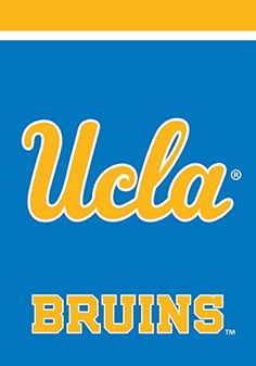 a blue and yellow sign with the word,'ucla bruins '