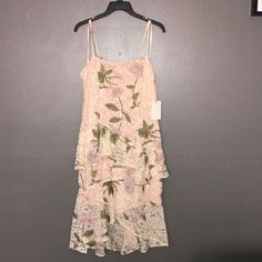 Nwt, Perfect Condition, Size 8, Has Pink Slip Underneath, Layer Ruffled Like Design, Perfect For Any Occasion Length- 39in Waist - 17in