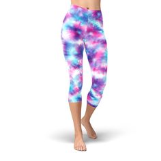 "Tie Dye Leggings For Women, Tie Dye Tights, Yoga Pants, Shibori Leggings, Hippie Leggings, Boho Leggings, Printed Leggings, Workout Leggings These active leggings are perfect for the following athletic sports / exercise: ▶ Surfing and Body Boarding ▶ Wakeboarding and Kite Surf ▶ Stand Up Paddle Boarding ▶ Crossfit ▶ Running / Jogging ▶ Rockclimbing ▶ Gym / Workouts / Yoga / Pilates / Dance ▶ Everyday Casual Wear - Athleisure The leggings are bound to become your favorite stylish workout pants! Casual Yoga Leggings Hip-length, High Stretch Casual Capris For Yoga, Casual High Stretch Capris For Yoga, Stretch Tie Dye Activewear For Workout, Multicolor Bottoms For Pilates, Casual Compression Footless Leggings, Casual Footless Leggings For Sports, Casual Footless Sports Leggings, Casual Tight Leggings For Pilates