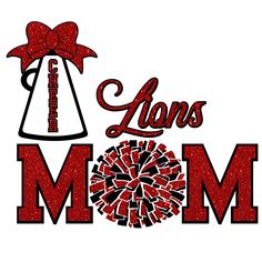 the words eaves mom with a red bow on it's head and an image of