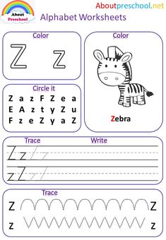 the alphabet worksheet for children to learn how to write and draw letters with pictures