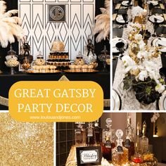 the great gatsby party decor is ready for guests to enjoy their special occasion