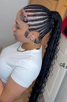 Bohemian Ponytail, Ponytail Braid Styles, Feed In Ponytail, Braids Hairstyles Pictures, Cute Box Braids Hairstyles, Braided Hairstyles For Teens