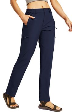 PRICES MAY VARY. 88% Nylon, 12% Spandex Imported Haimont Water Resistant Pants for Women are Perfect for hiking, climbing, mountaineering, backpacking, camping and daily wear Fast Dry Hiking Pants: Haimont women travel hiking pants are made of 88% nylon and 12% spandex, quick drying, ripstop, and lightweight. The fabric is treated with durable water repellent to resist rain and stains effectively. Flexible & Comfort: 4-Way stretchy performance delivers flexibility for dynamic activity. Gusseted Waterproof Pants Womens, Travel Pants Women, Best Travel Pants, Hiking Cargo Pants, Apple Body Shape, Camping Girl, Fashion Travel Outfit, Hiking Pants Women, Apple Body Shapes