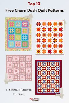 Top 10 Free Churn Dash Quilt Patterns (+8 Bonus Patterns For Sale)