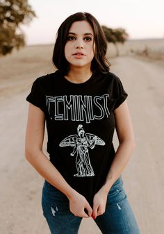 Feminist Song Band Tee | by kaeraz | Girl Gang Tees ⚡ Vintage Style Shirts ⚡ Southwest Tees Band Tees Outfits, Feminist Songs, 70s Rock Bands, Band Tee Outfits, Neo Grunge, Led Zeppelin Shirt, 70s T Shirts, Goddess Athena, Feminism Shirt