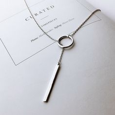 Minimalist Vintage Style Pendant Necklace - wnkrs Sterling Silver Choker Necklace, Sterling Silver Choker, Double Necklace, Silver Choker Necklace, Detailed Necklace, Couple Necklaces, Silver Choker, Long Chain Necklace, 925 Sterling Silver Chain