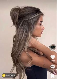 Rambut Brunette, Brown Hair Inspo, Brunette Hair With Highlights, Hairstyles For Layered Hair, Long Hair Color, Brown Hair Balayage, Blonde Hair Inspiration, Machine Sewing, Hair Color And Cut