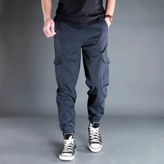 SPECIFICATIONS Applicable Season: Spring and Summer Material: Polyester Applicable Scene: Casual Pant Style: Pencil Pants Style: Casual Thickness: Midweight Waist Type: MID Decoration: Pockets Gender: MEN Item Type: Full Length Closure Type: Drawstring Length: Ankle-Length Pants Fit Type: Regular color: black.grey.dark blue This is Asian/Chinese Size, Normally Asian Size is smaller than European Size, Please strictly follow the size chart to select the size. Pants Overalls, Overalls Men, Casual Pants Style, Casual Pant, Pants Fit, Pants Style, Sports Pants, Jogging Pants, Pencil Pants