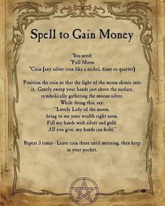 Feminine Herbs, Money Spells Magic, Magical Library, Powerful Money Spells, Spells That Actually Work, Witchcraft Spells For Beginners, Hoodoo Spells, Money Spells That Work, Good Luck Spells