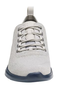 A sporty knit build means a flexible feel in a modern sneaker with Smart Degree Technology® for breathable comfort. Lace-up style Removable insole Textile upper and lining/rubber sole Imported Casual Slip-on Sneakers With Air Cushioning For Light Sports, Casual Lightweight Sneakers With Air Cushioning, Lightweight Air Cushioned Casual Sneakers, Lightweight Gray Comfortable Sneakers, Lightweight Textured Sole Sneakers For Sports, Lightweight Comfortable Gray Sneakers, Athleisure Textile Walking Shoes For Light Sports, Comfortable Athleisure Sneakers For Outdoor, Gray Functional Sneakers