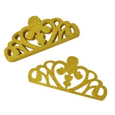 Make guest feel like royalty at your next event with these adorable flat back glitter crown cutouts. Perfect for royal themed and princess events, weddings and more! The glittered foam and detailed cut features stand out and make a great addition to many of your arts & craft projects. Easy to modify and glue onto craft paper, even fabric. Includes 10 pieces per pack. Length: 8.5" Height: 4" Crown Cutout, Glittery Pumpkins, Pumpkin Cutouts, Glitter Crown, Baby Favors, Owl Pet, Tiara Crown, Birthday Crown, Paper Stars