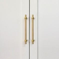 the door is white and has gold handles