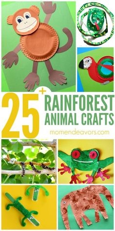 25 rainforest animal crafts for kids that are fun and easy to make with paper plates