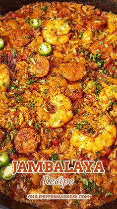 Jambalaya served in a skillet. Jumbolia Recipes, Jambalaya Recipe Crockpot, Best Jambalaya Recipe, Dinner Recipes With Chicken, Jambalaya Recipe Easy, Cajun Jambalaya, Sausage Jambalaya, Recipes With Chicken, Cajun Dishes